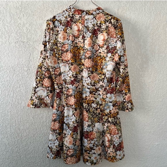 Zara Flowered Mini Dress - Picture 4 of 5